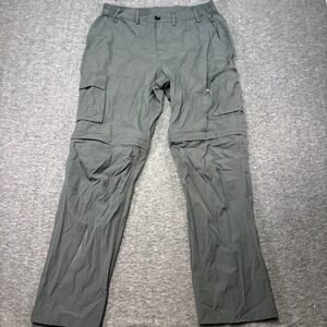 Gash Hao Convertible Cargo Pants Mens 32x32 Gray Excellent Hiking Outdoor
